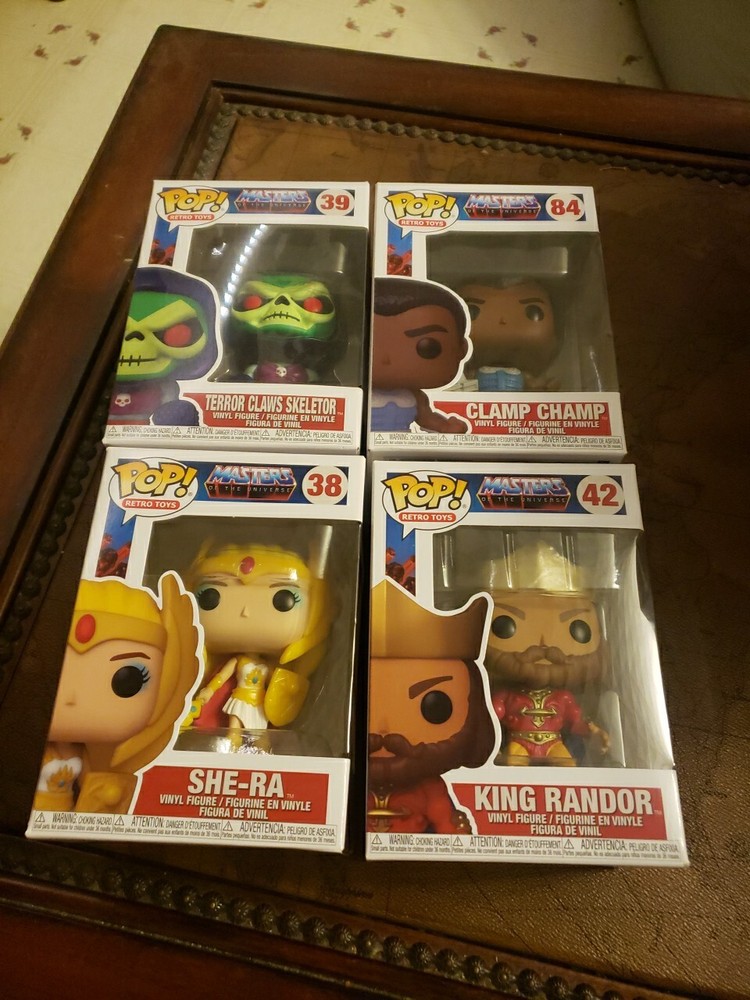 Funko Pop Lot: Skeletor, She Ra, King Randor, Clamp Champ