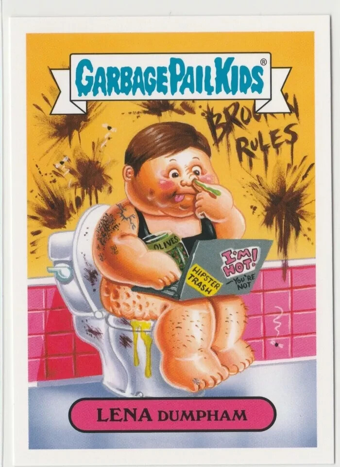 Lena Dumpham #1a Garbage Pail Kids GPK 2016 Prime Slime Trashy TV Trading Card
