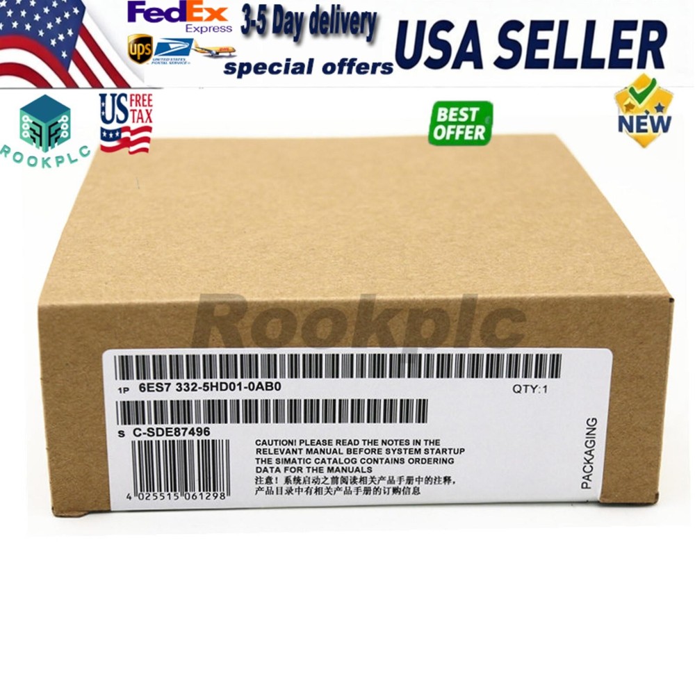 New in Box Siemens 6ES7332-5HD01-0AB0 Analog Output Module 6ES7 332-5HD01-0AB0