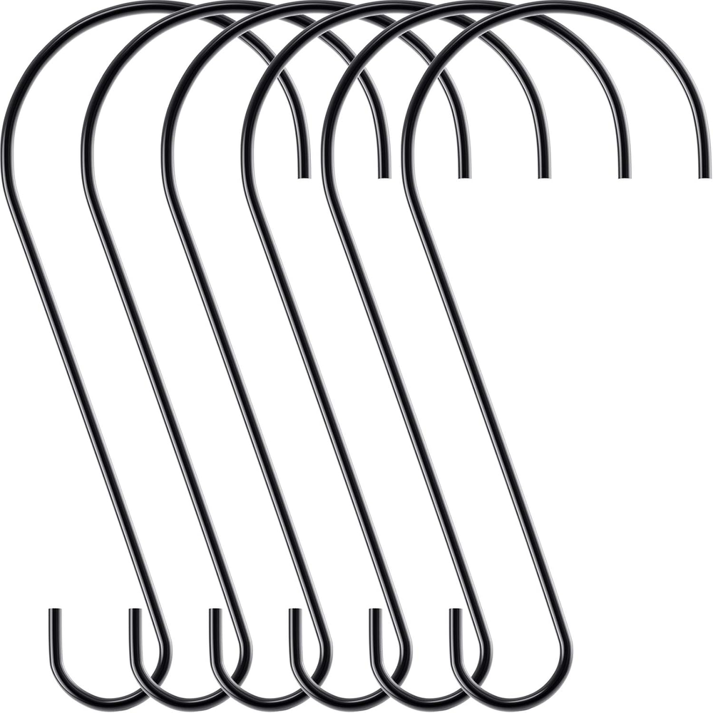 6 Pieces Heavy Duty Big S Hooks Bird Feeder Hook Rustproof Stainless Steel Hooks
