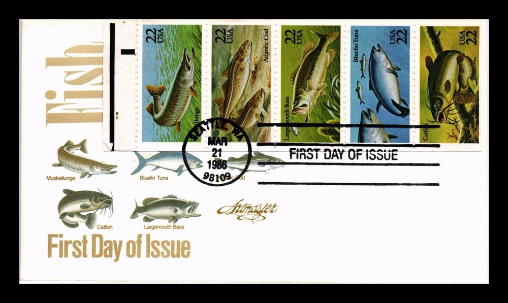 DR JIM STAMPS US FISH BOOKLET FIRST DAY ISSUE SCOTT 2209A ARTMASTER COVER