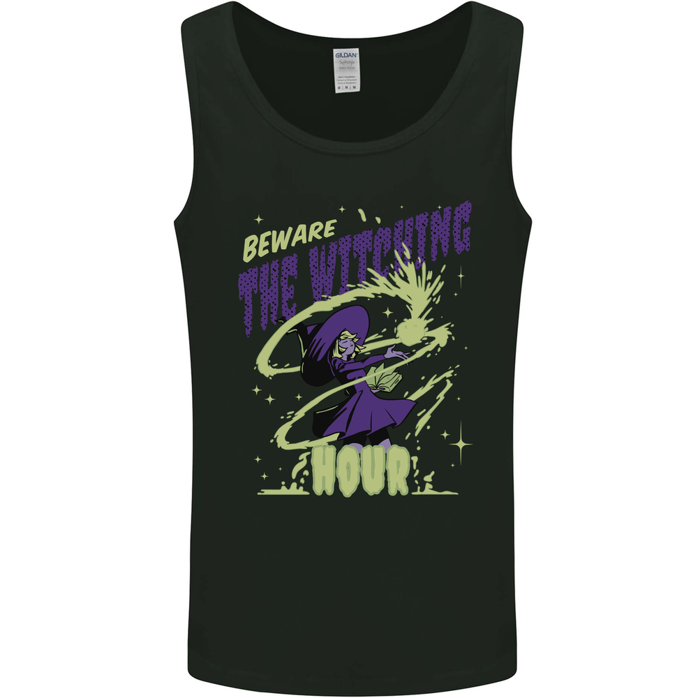 The Witching Hour Funny Halloween Mens Vest Tank Top