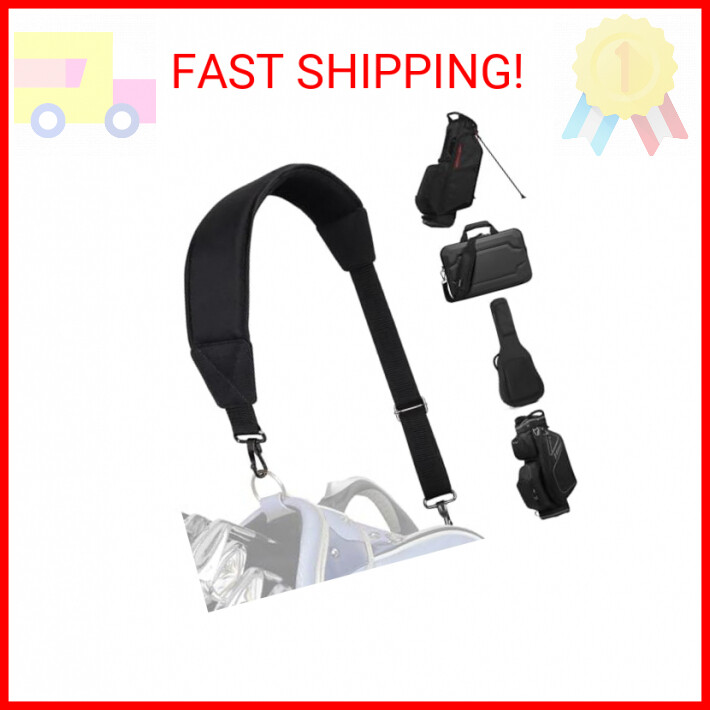Golf Bag Shoulder Strap, Single Padded Adjustable Straps Universal Replacement