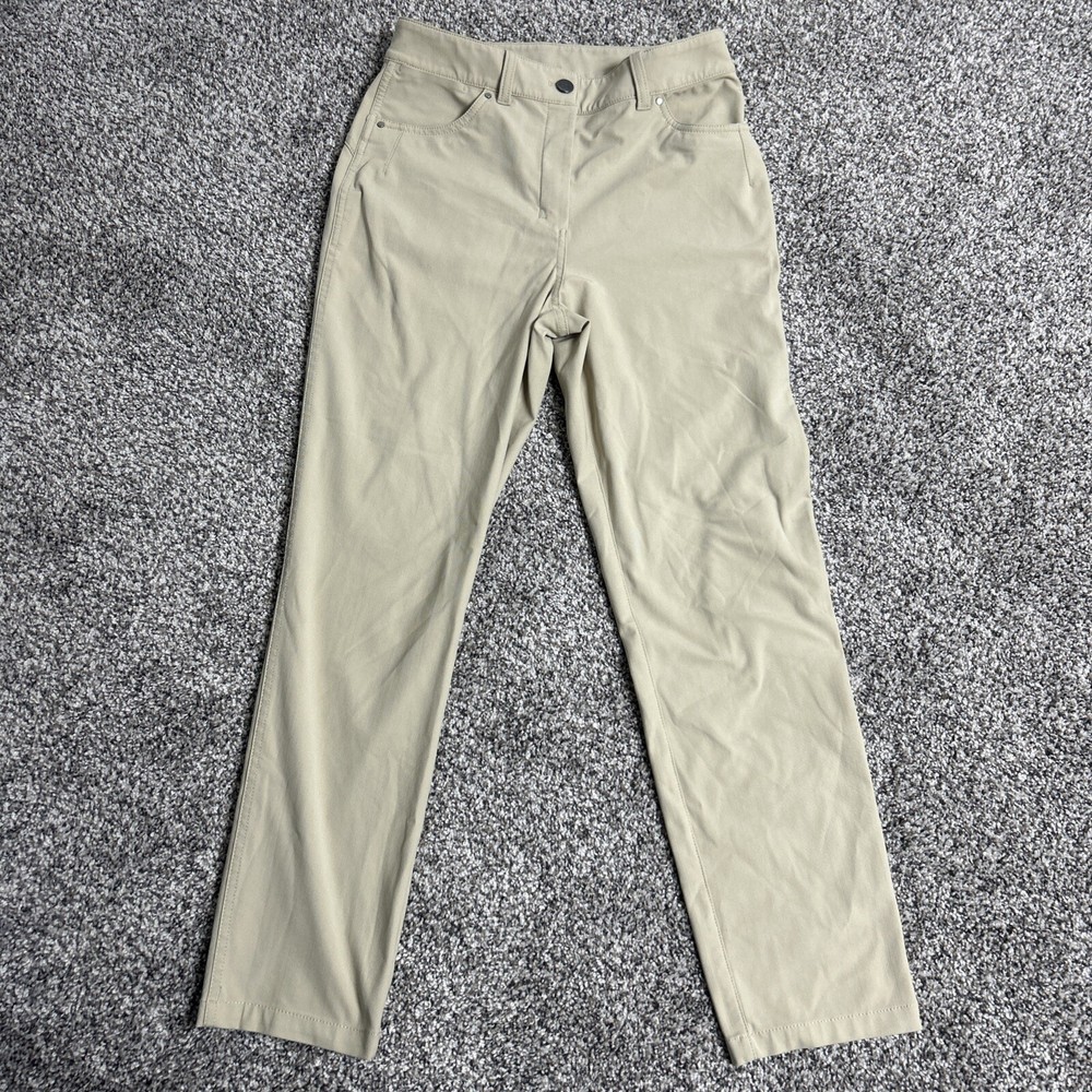 Lululemon City Sleek Slim Fit 5 Pocket High Rise Size 6 Tan Pants HR career