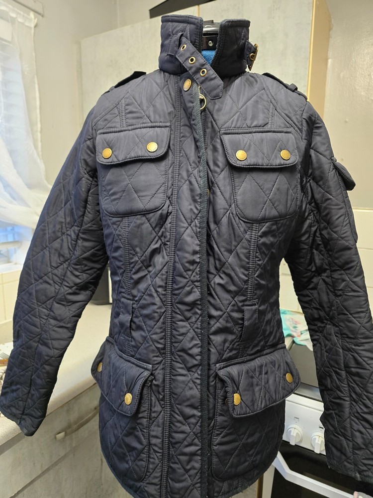 Barbour International  - Tourer Polarquilt  JACKET  BLACK - UK Size 10 NO BELT