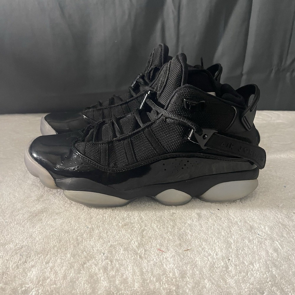 Nike Air Jordan 6 Rings Basketball Shoes Black Ice 2018 322992-011 Men’s 8.5