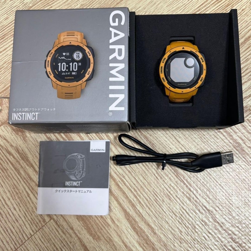 Garmin Instinct Yellow Smartwatch with GPS and Fitness Tracking