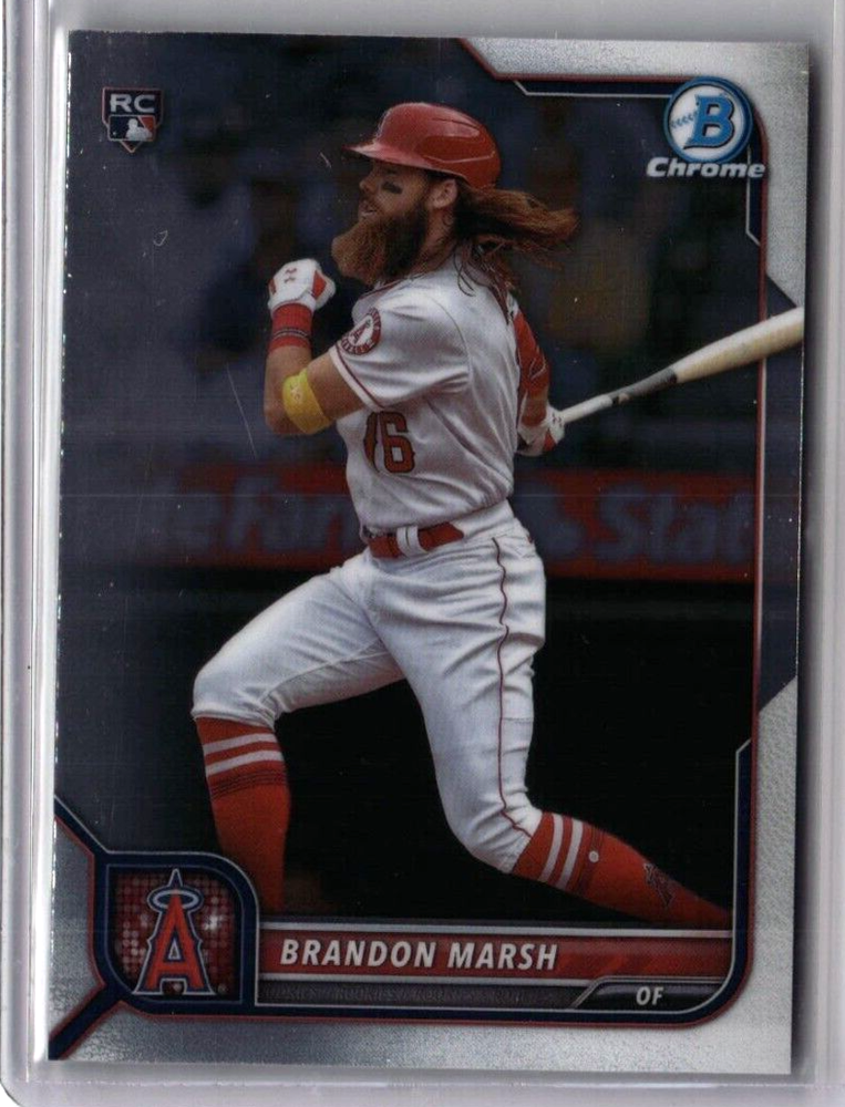 2022 Bowman Chrome Brandon Marsh #70 Rookie Card Philadelphia Phillies Free Shipping