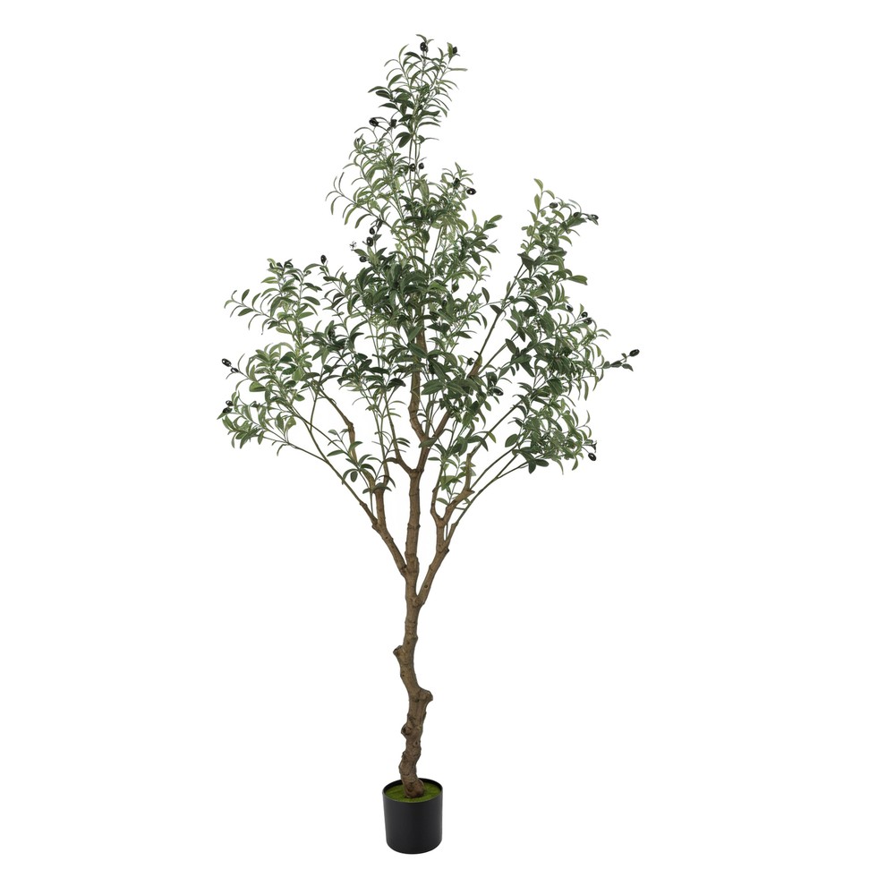 6.9FT Faux Olive Tree, Artificial Tall Olive Tree Plants, Fake Potted Olivek