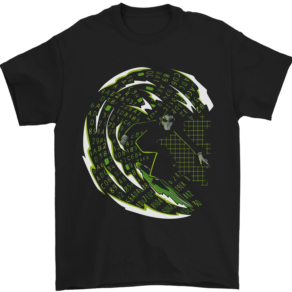 Internet Surfer Funny IT Tecky Teck Geek Nerd Mens T-Shirt 100% Cotton