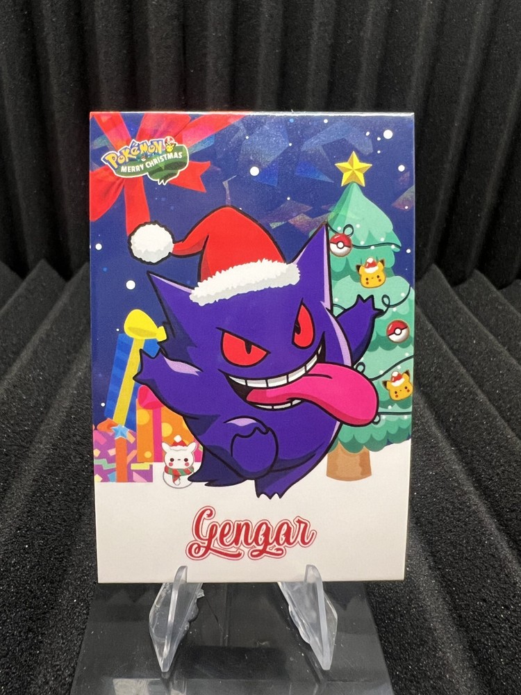 Gengar Cracked Ice Holo Pokemon Christmas Card NM Rare
