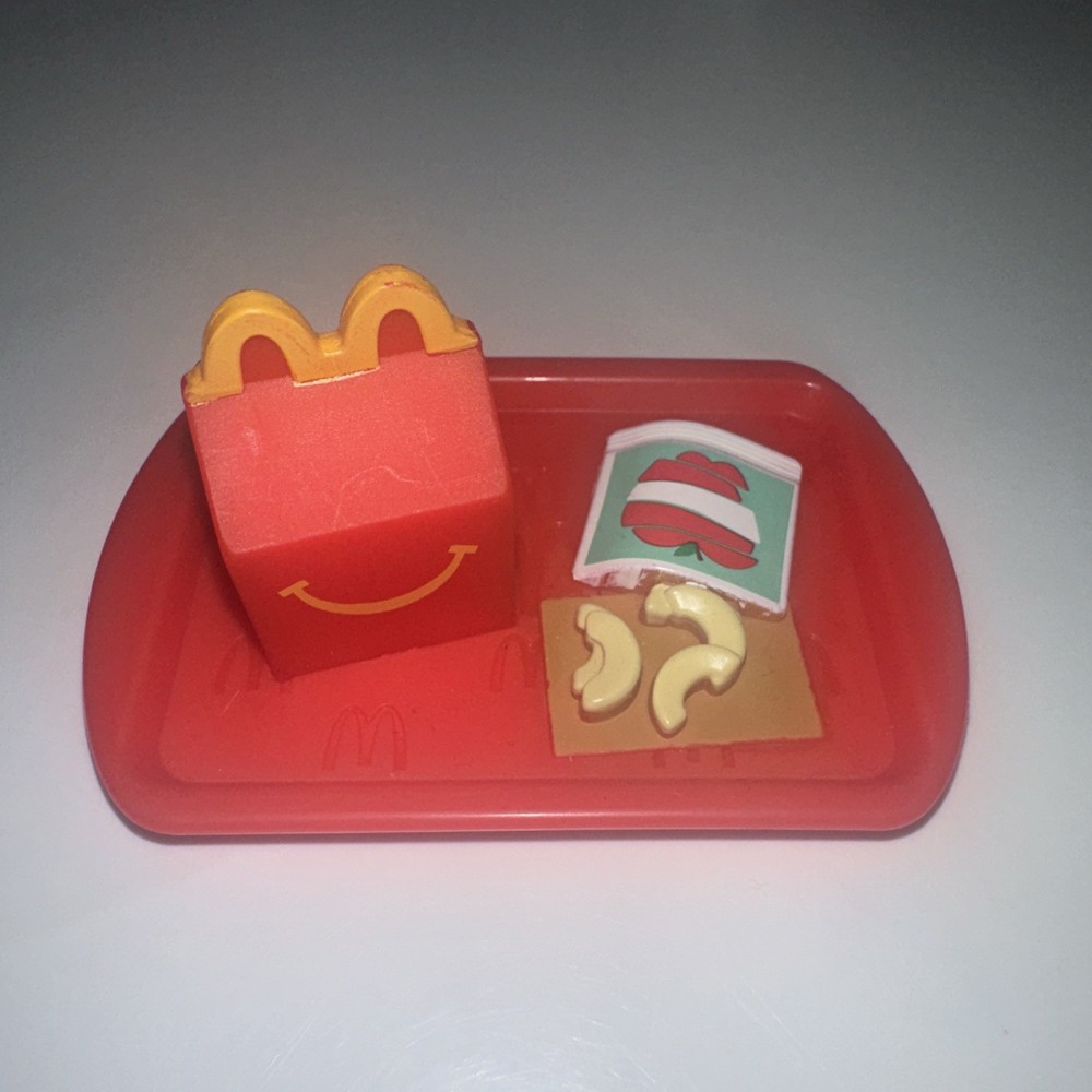 lil mcdonalds happy meal toy tray with happy meal box and apples 2025