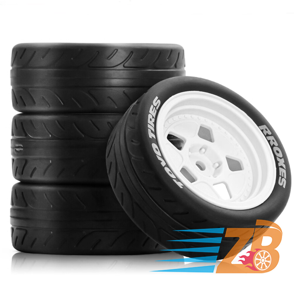 Rc Car Wheels Tires1/10 On-road for Tamiya tt01e tt02 Hpi Rs4 Kyosho H9804 PTG-2