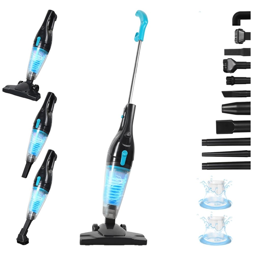 Ultra Quiet 12-in-1 Corded Vacuum: 15KPa Power, Perfect for Pet Hair & Carpets