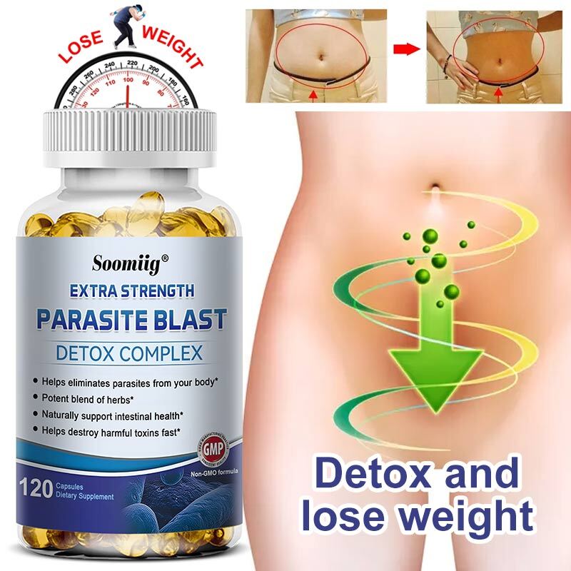Colon Cleanse Anti-Parasite Detox Complex Eliminat Parasites Digestive 120 UK
