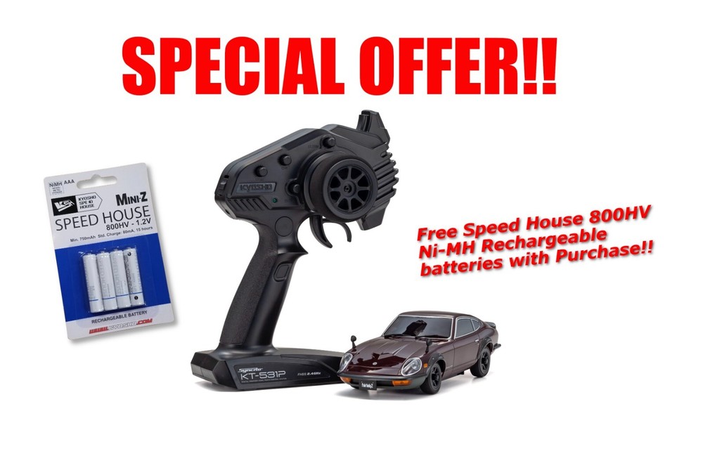 MINI-Z AWD NISSAN Fairlady 240ZG + Free NiMH batteries (4) - Limited time only-image