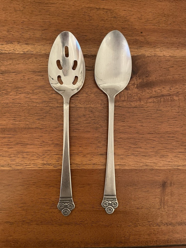 National Stainless Korea Serving Spoons Lot 2