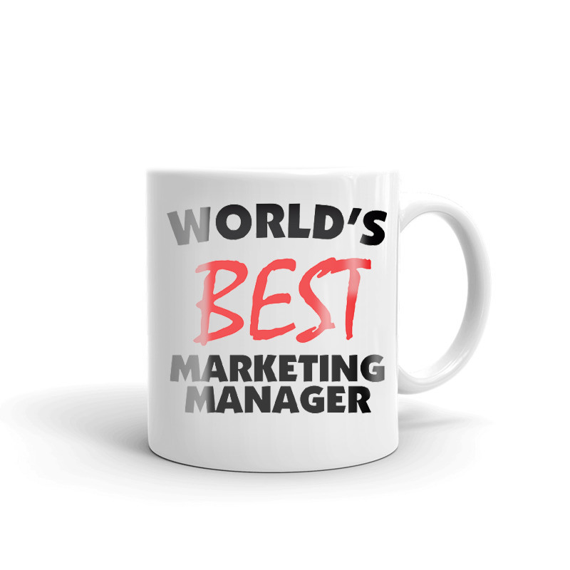 World's Best Marketing Manager Coffee Tea Ceramic Mug Office Work Cup Gift