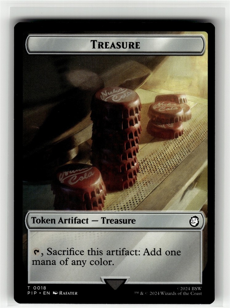 TREASURE (0018) // HUMAN KNIGHT DOUBLE-S Fallout Commander #18//2 PIP(NM+)(MTG)
