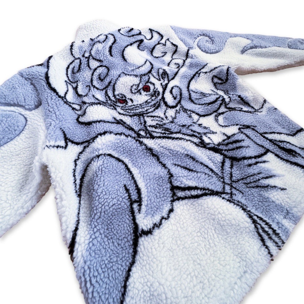One Piece Luffy Gear 5 Sherpa Jacket Medium Size RARE Gear 5 Sherpa Size Medium
