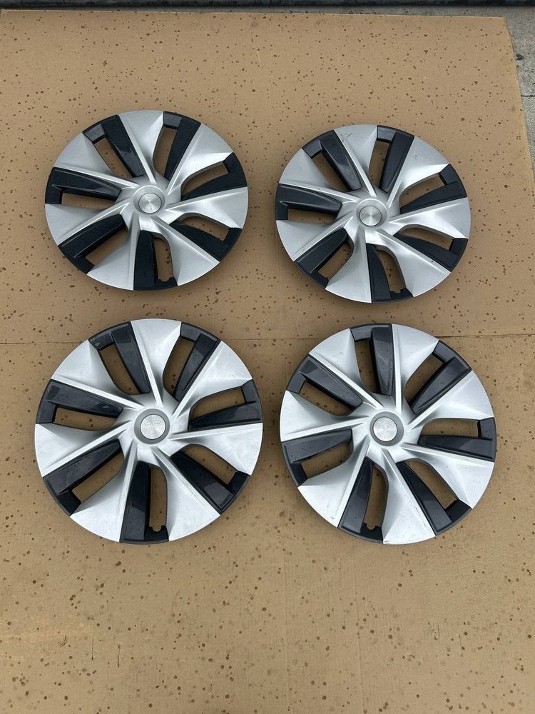✅20-24 Set / 4 Tesla Model Y Gemini Hubcap Wheel Cover 19