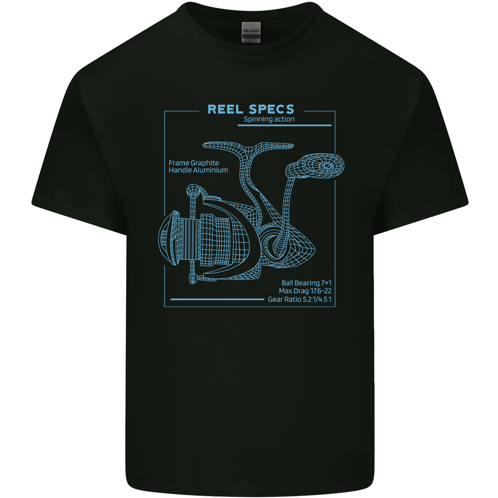 Reel Specs Fishing Fisherman Mens Cotton T-Shirt Tee Top