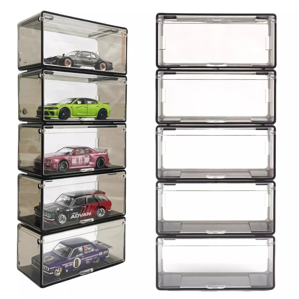 Storage Box For Hot Wheels 1/64 Car Display Cases Stackable Toy Car Collection