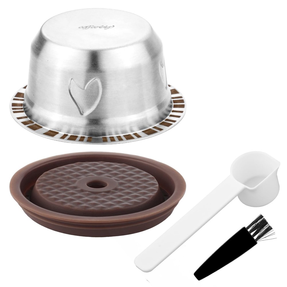 Reusable Pods for Nespresso Vertuo Machine, Stainless Steel 230ml Refillable ...