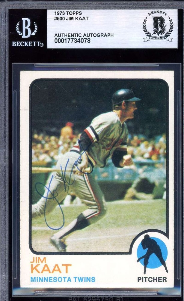 Jim Kaat Beckett BAS Vintage Signed 1973 Topps Autograph