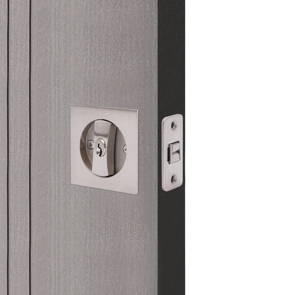 Square Sliding Door Lock Privacy Latch Zinc Alloy Barn Pocket Entry
