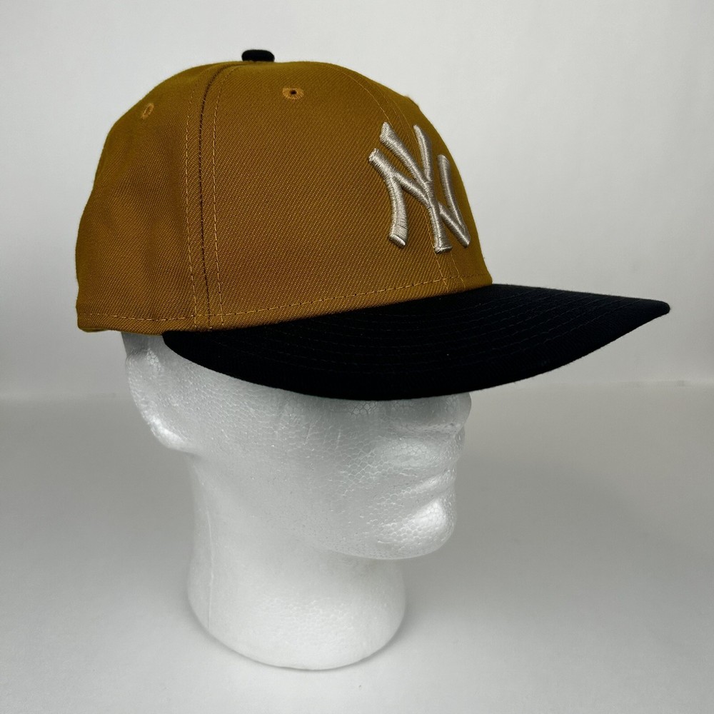 New Era 59FIFTY Sombrero Ajustado MLB NY New York Yankees Negro Dorado Dos Tonos Talla 7 1/2