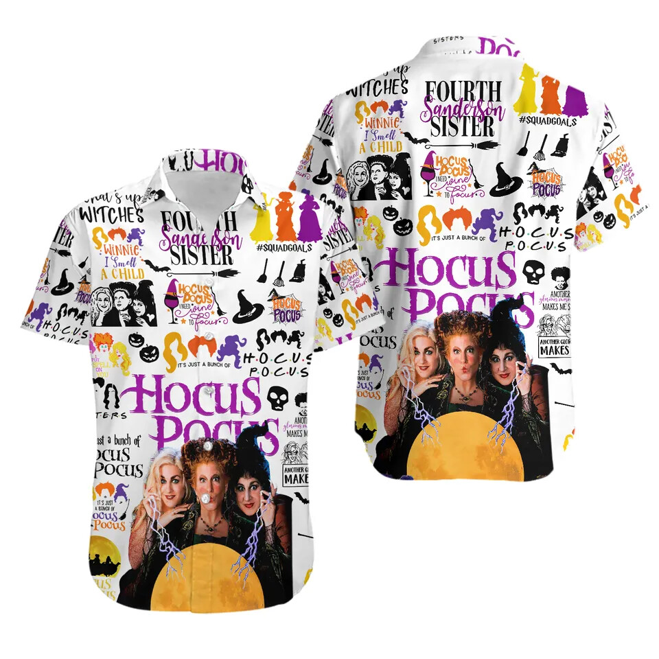 Hocus Pocus 3D HAWAII SHIRT Mother Day Gift All Over Print Best Price Us Size-image