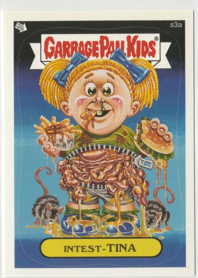 Intest-Tina Scratch n Stink Garbage Pail Kids GPK 2005 Series 4 S3a