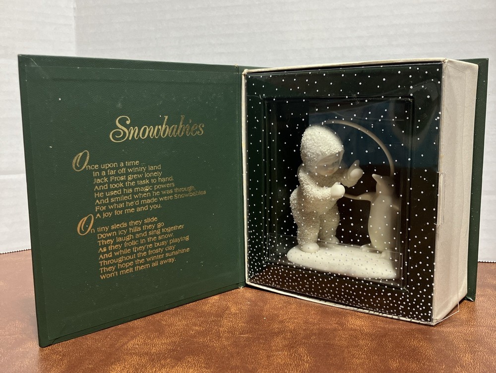 Dept 56 Snowbabies Winter Tales Retired 1996 Collectible I'll Teach You a Trick