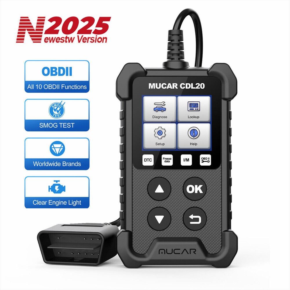 MUCAR CDL20 Car OBD2 Scanner Code Reader Check Engine Fault Diagnostic Tool 2025