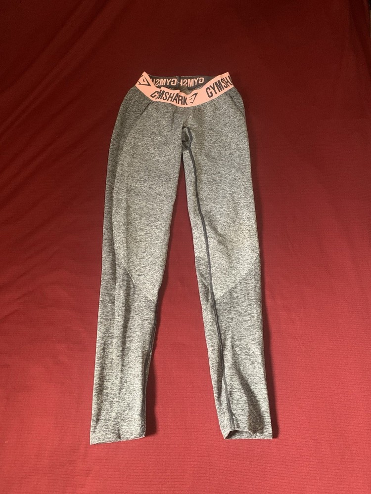 Gymshark Womens Flex Workout Leggings in Gray Pink Peach Size S