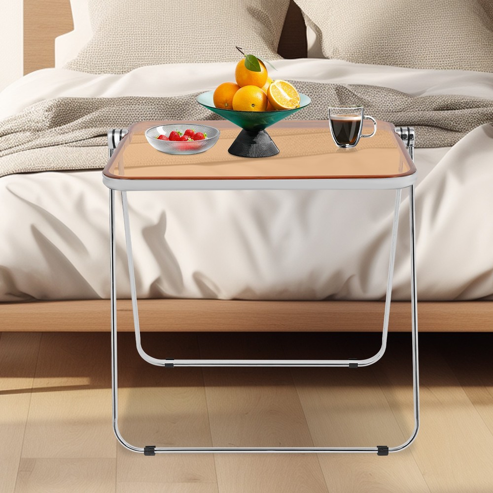 Foldable Clear Table for Camping BBQ Dining Work Indoor Outdoor Use