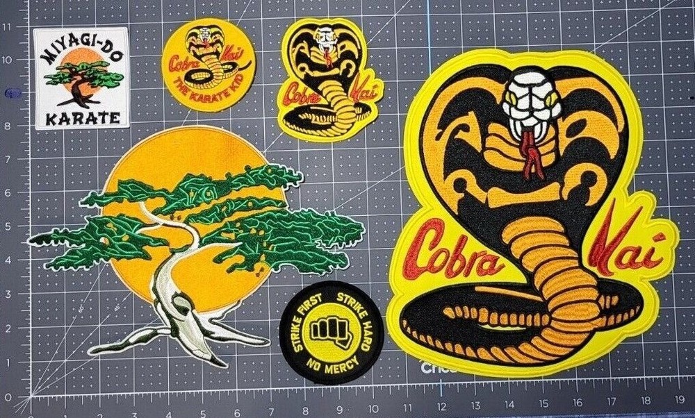 Cobra Kai Miyagi-Do Uniform Patch Set (6) Karate Kid Jacket (2) & Small (4)