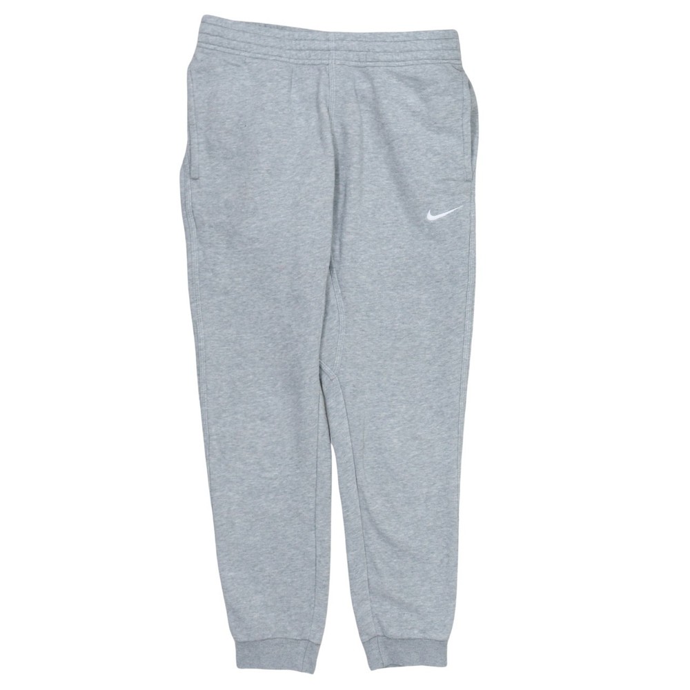 Nike Mens Joggers Grey Fleece Sweatpants Elastic Waist Cuffed Pockets Relaxed S