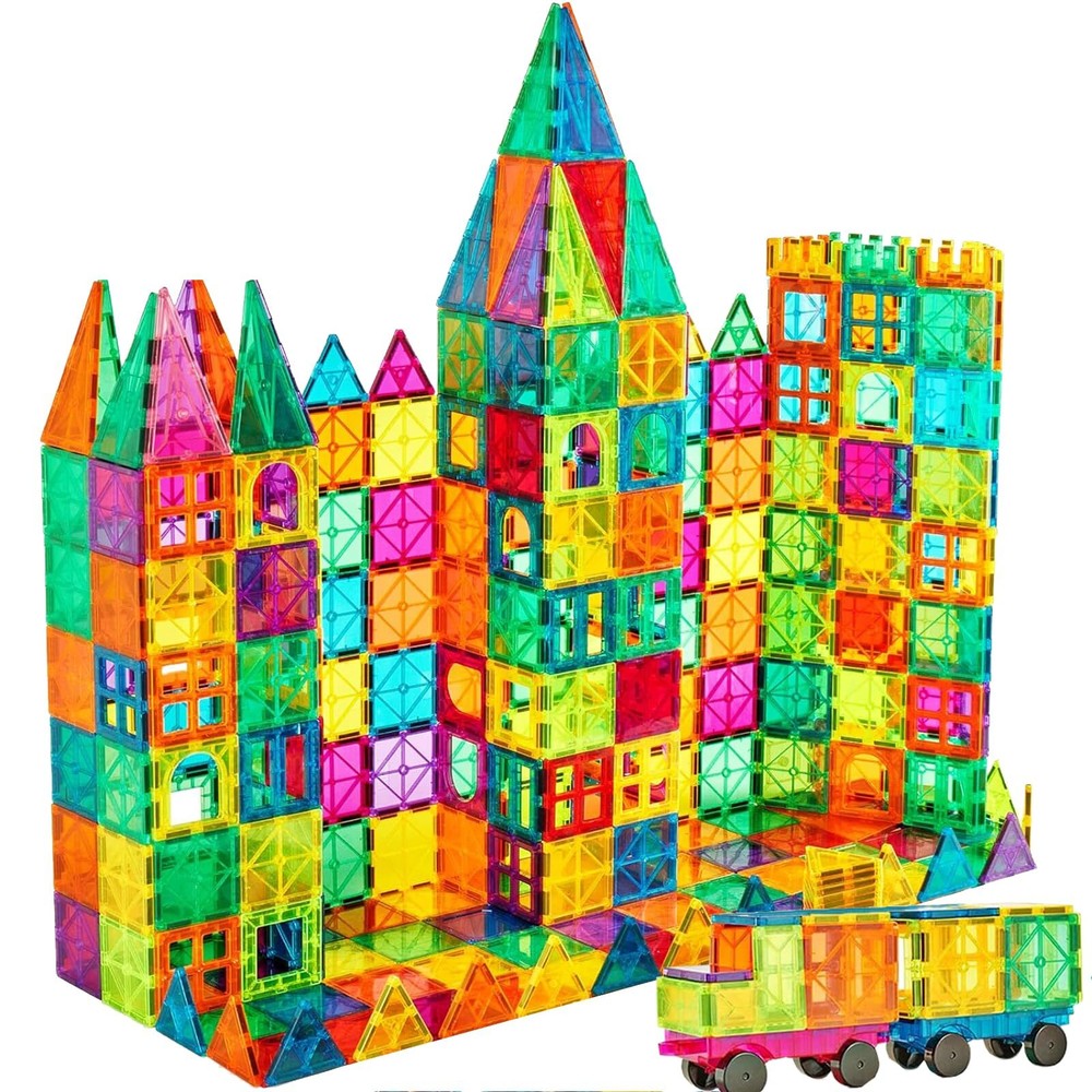 Anbalulu Magnetic Building Tiles, 134PCS Large Magnet Building Set,Magnetic B...