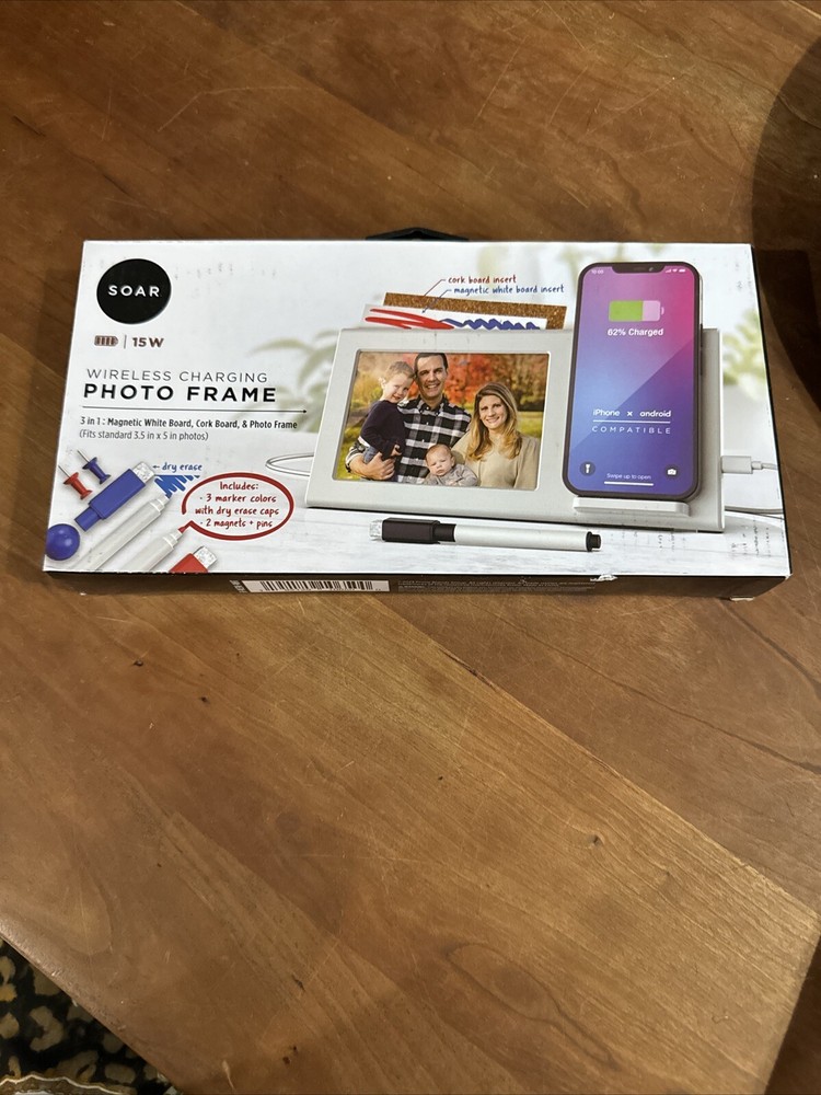 Soar Wireless Charger Aluminum Frame,USB C Wireless Charging Stand (white)