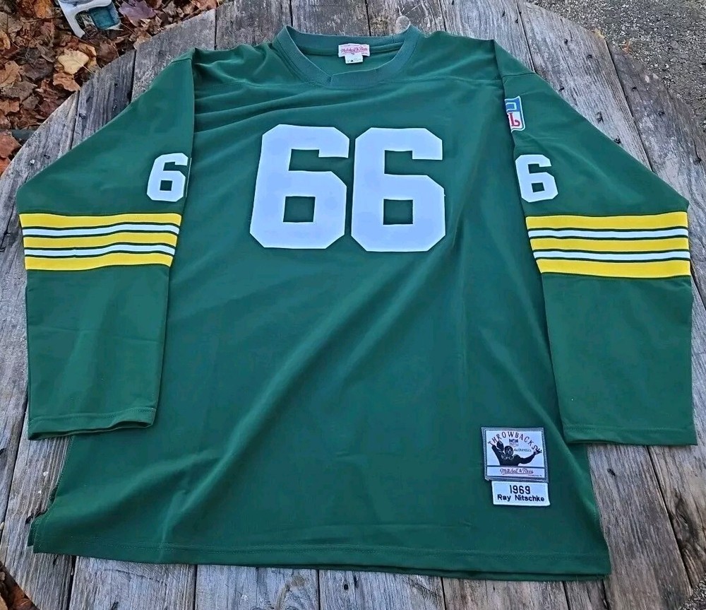 Green Bay Packers Ray Nitschke 1969 Throwback Mitchell & Ness Jersey - Size 56