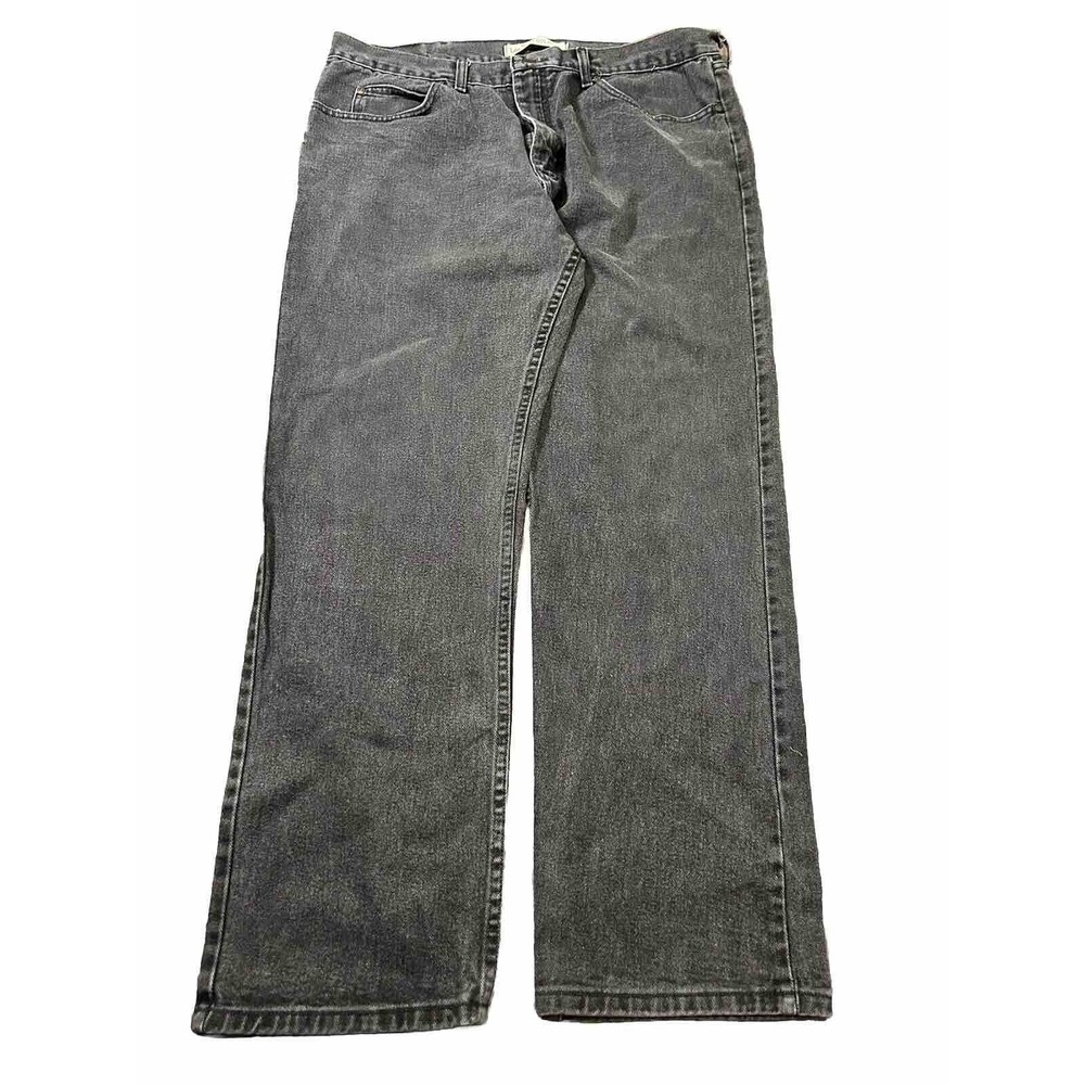 Vintage Lee USA Black Denim Jeans 40x32 Regular Straight Western Pants