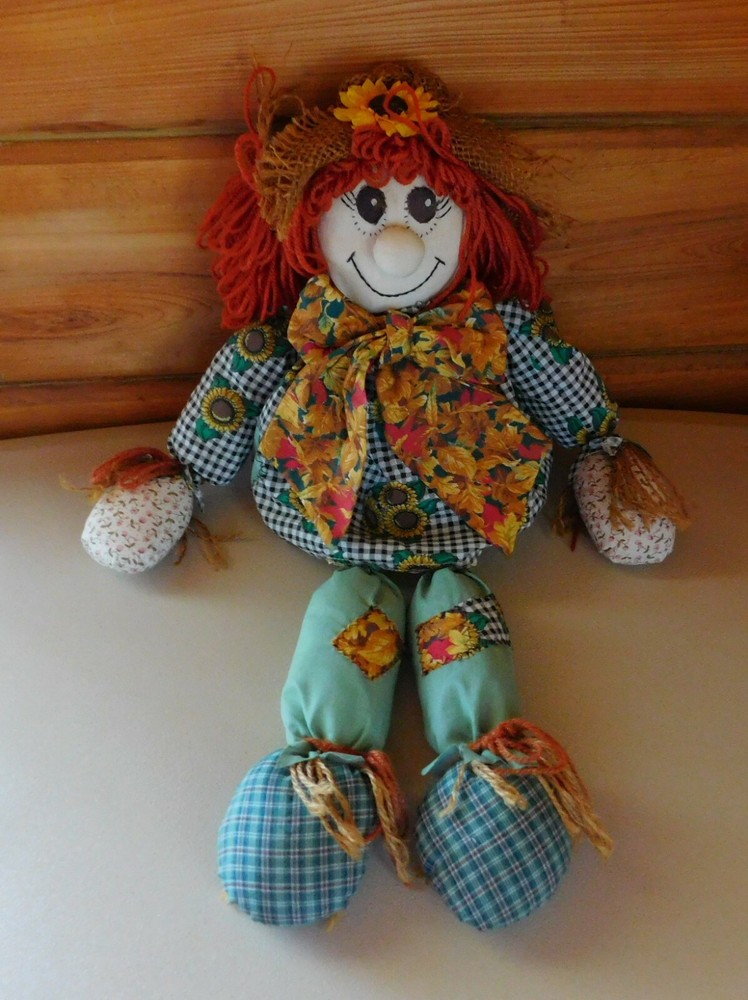 Fall Scarecrow Sunflower Shelf Sitter Decor for Any Room-image