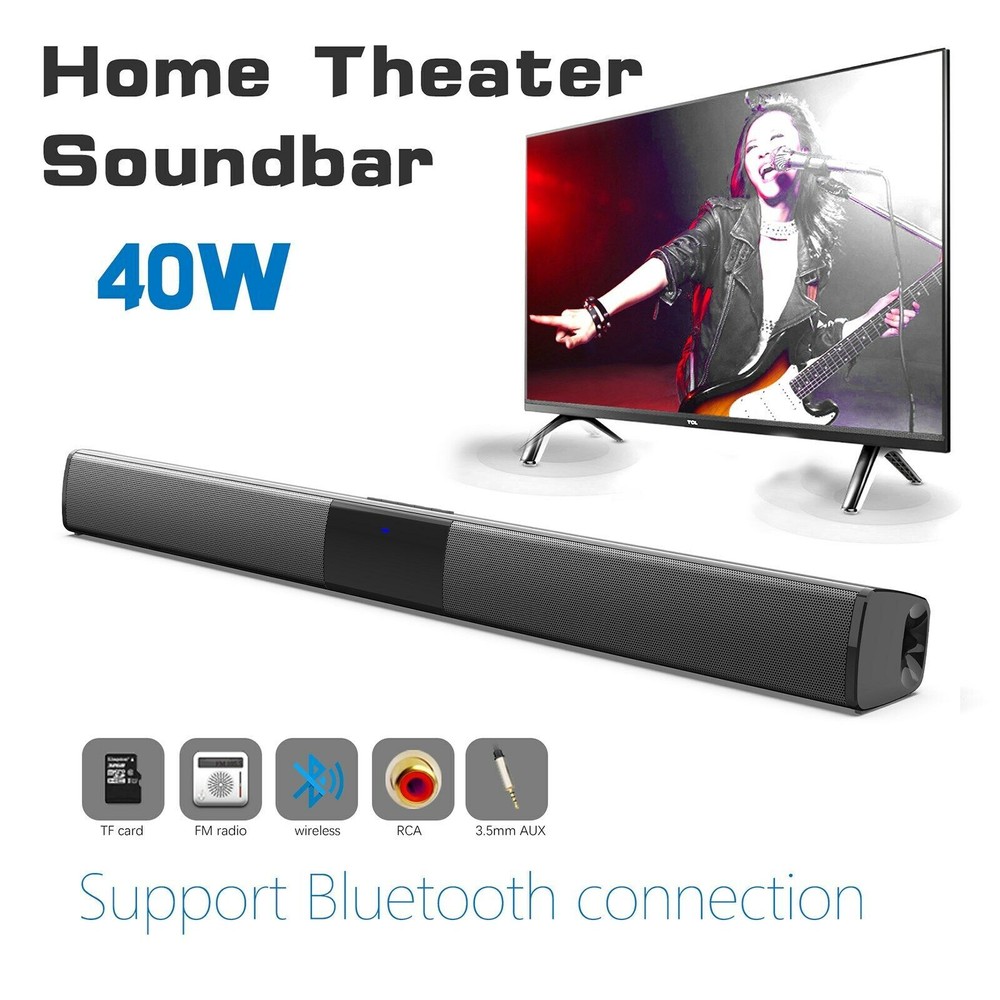 BT Surround Sound Bar 4 Speaker System Wireless Subwoofer TV Home Theater EP