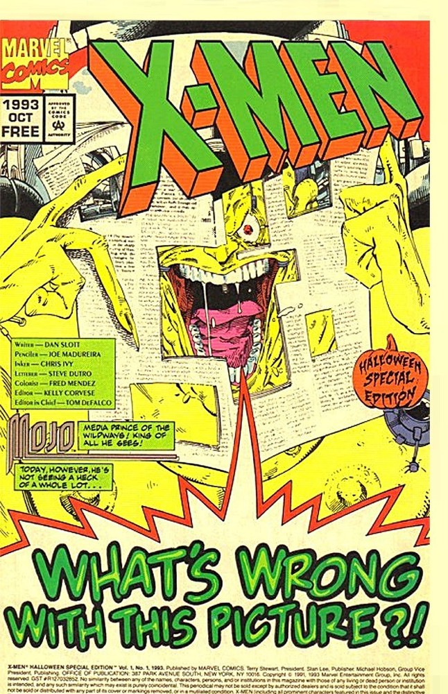 UNCANNY X-MEN HALLOWEEN SPECIAL NM 1993 GIVEAWAY PROMO INCORRECT IMAGE