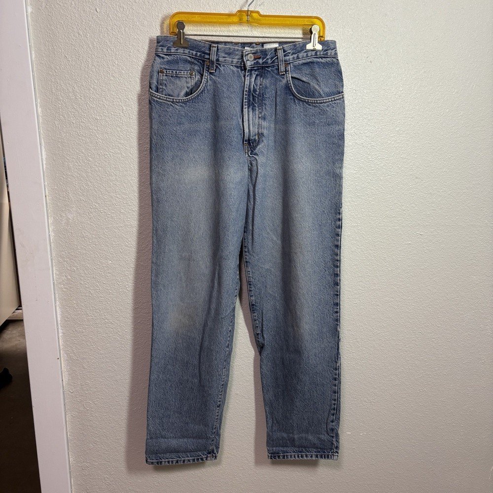 VTG Lucky Brand Dungarees Sz 33 Gene Montesano Jeans Made USA Relaxed Stone Wash