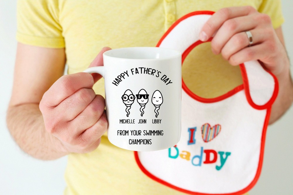 Funny Sperm Mug Father's Day Personalized Mug Gift For Dad Funny Gift Custom Mug