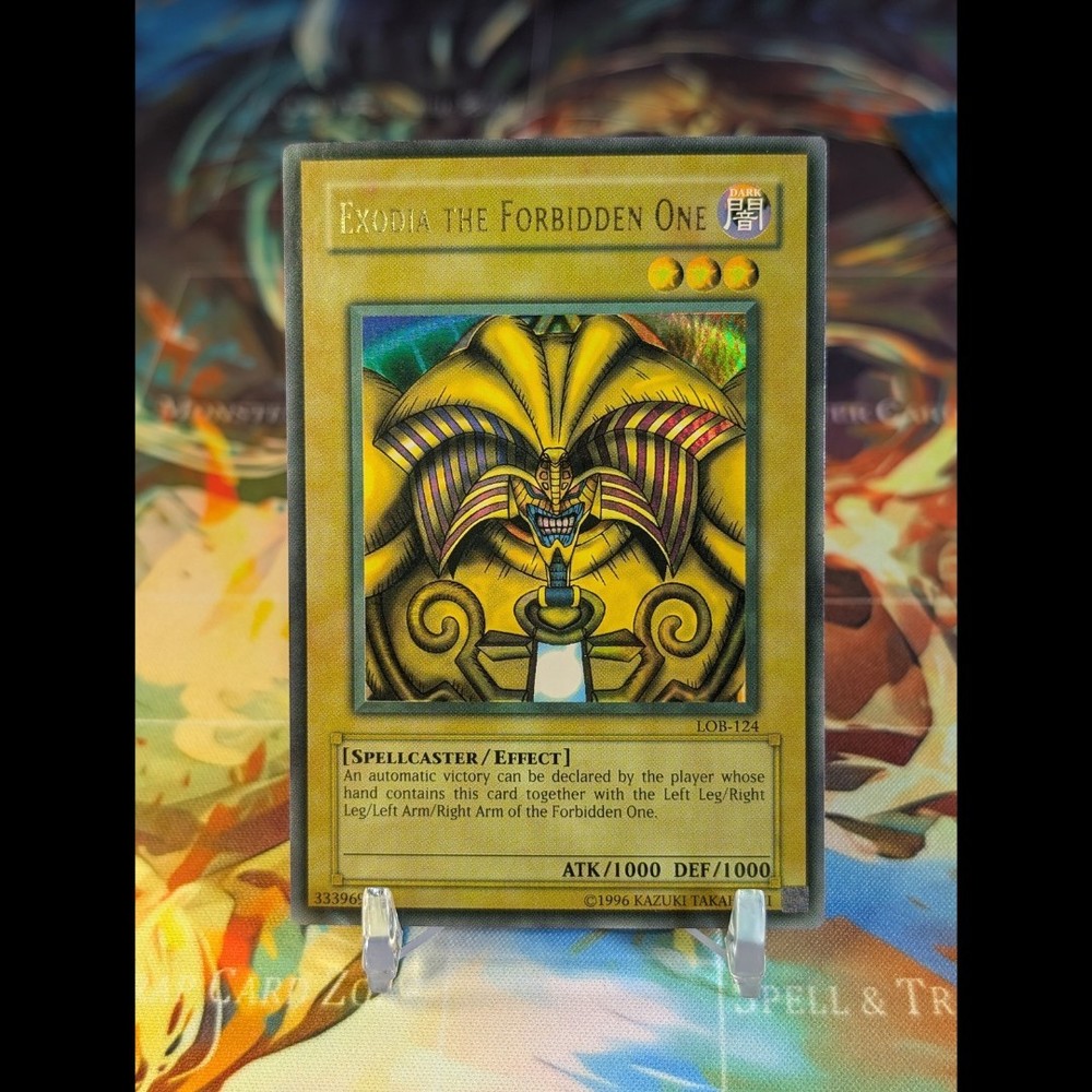 Vintage Yugioh Faded Wavy Exodia LOB-124 Blue Eyes White Dragon Unl LP