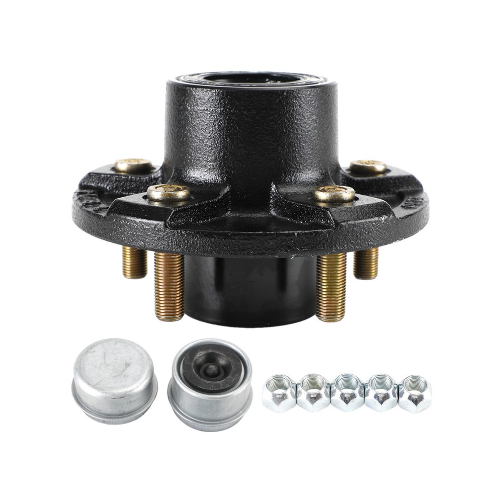Grease Trailer Idler Hub Assembly for 3.5K Axles - 5 on 4-1/2 - Pre-Greased RM